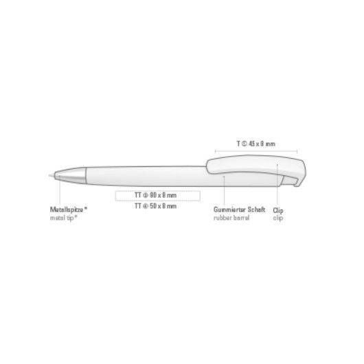 Ручка кулькова UMA soft-touch TRINITY K, 1100133HH