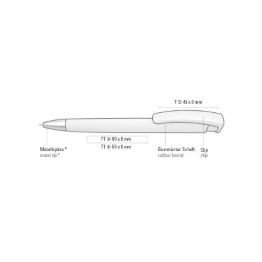 Ручка кулькова UMA soft-touch TRINITY K, 1100133OO
