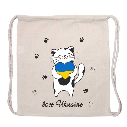 Бавовняний мішечок Котик Love Ukraine, 140г(м2), 50S20031YKLU
