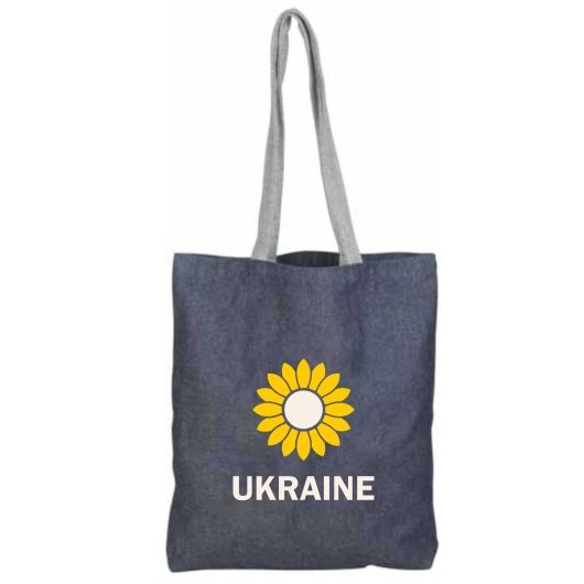 Сумка Сонях Ukraine з деніму синя, ручки бавовняні, 50S33A07HSU