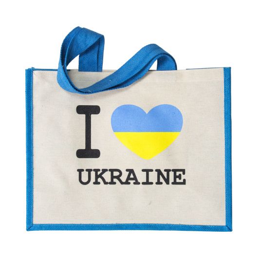 Сумка I love Ukraine, з джуту і бавовни, 50S80A1N0ILU