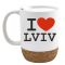 Керамічне горнятко I Love Lviv біле, 51K054M00ILL