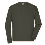 Чоловіча футболка на довгий рукав Workwear, оливкова, JN1840XOLZZ0
