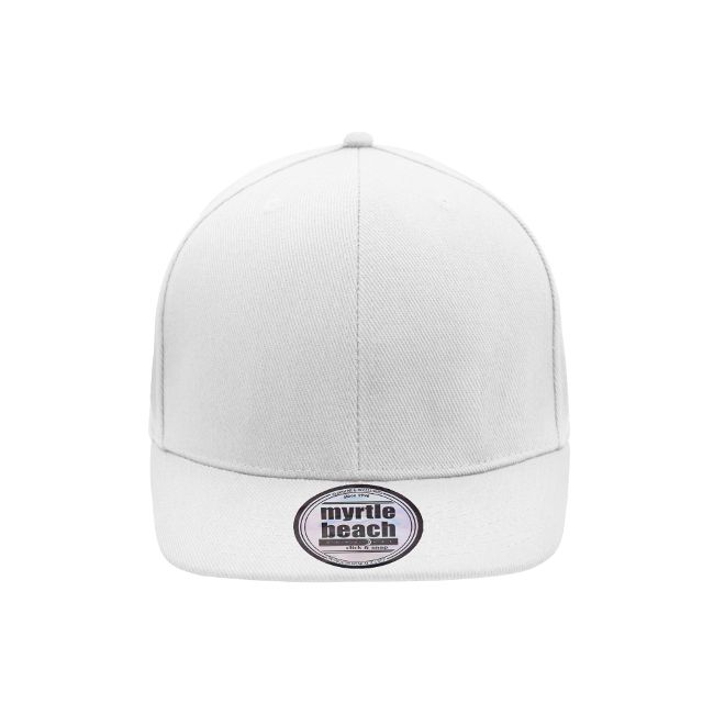 Кепка 6-панельна з прямим козирком, Cap Style , MB6634WHWHZ9
